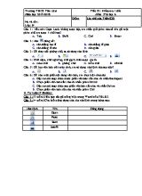 Bộ đề kiểm tra 1 tiết môn Tin học Lớp 6 - Năm học 2017-2018 - Trường THCS Tân Mai